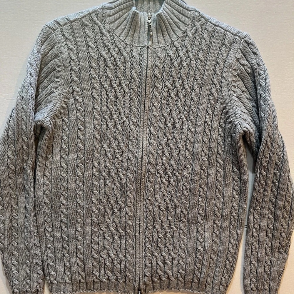 Pure Cotton Full Zip‎ Tribal Cardigan Sweater Canadian Made Warm Sustainable